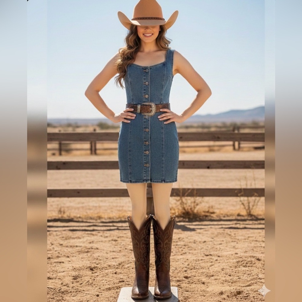 Urban Outfitters Button-Front Denim Mini Dress size 0 - Picture 3 of 16